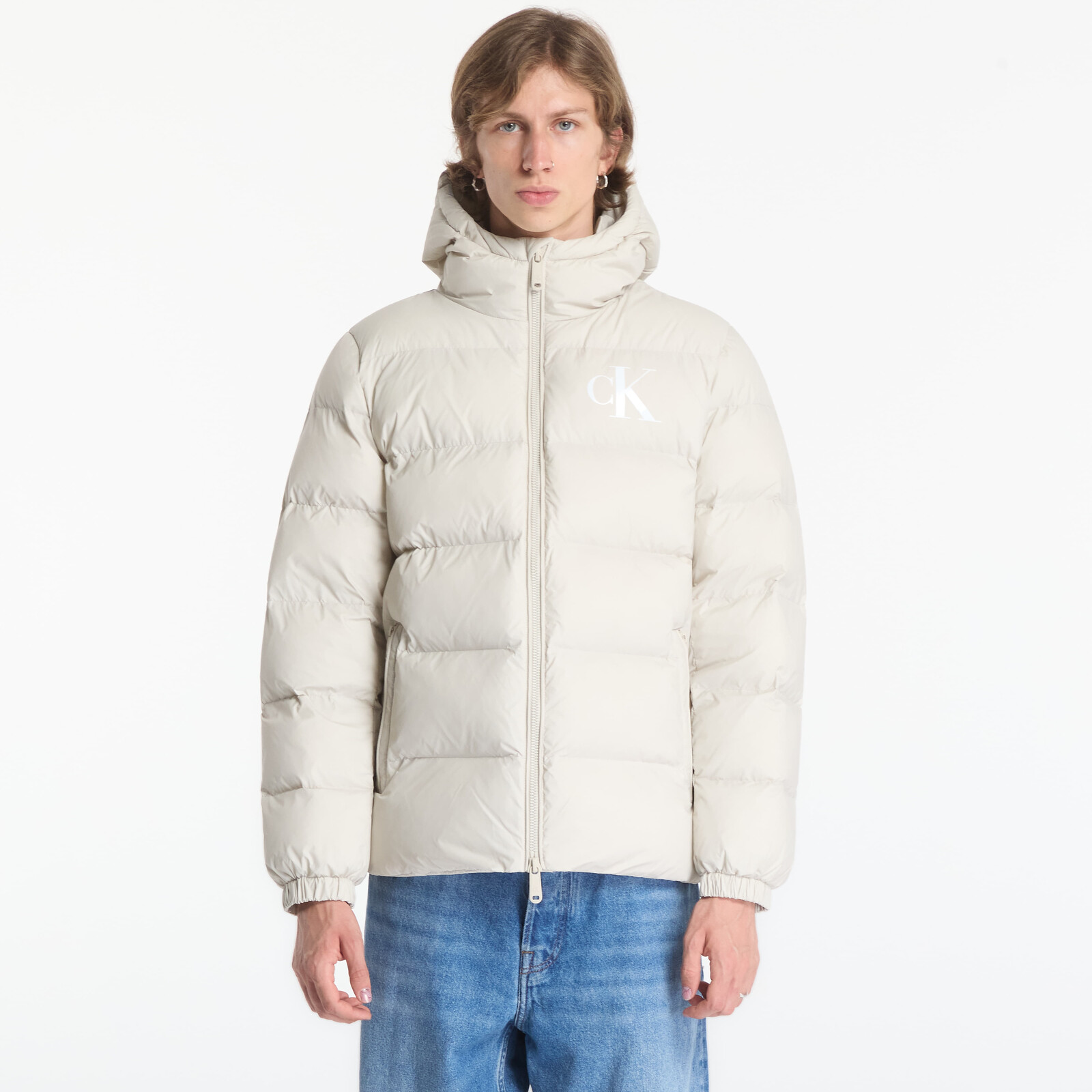 Jacket Calvin Klein Jeans Ls Ltwt Nyln Paded H White M