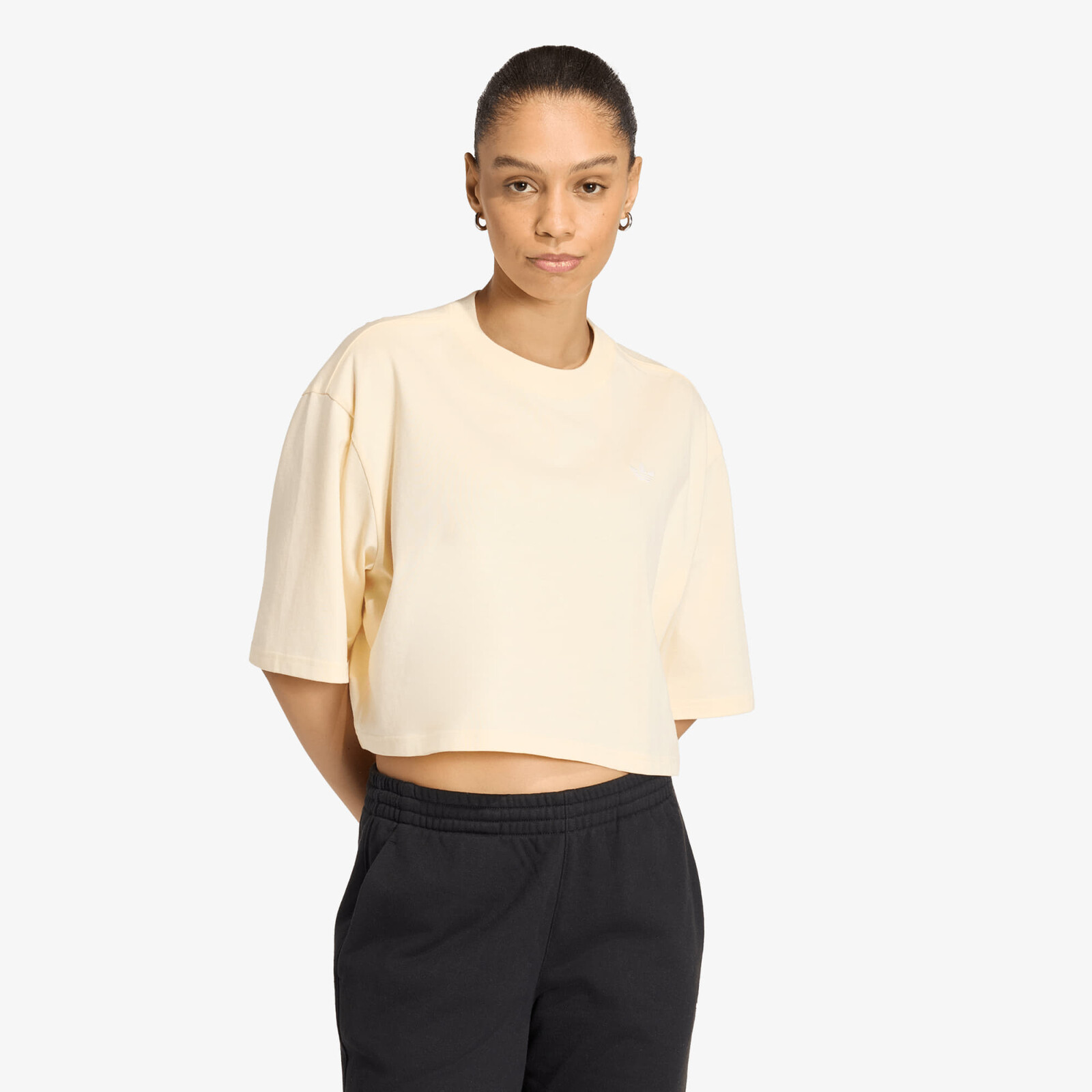 T-shirt adidas Essentials Crop T-shirt Warm Vanilla S