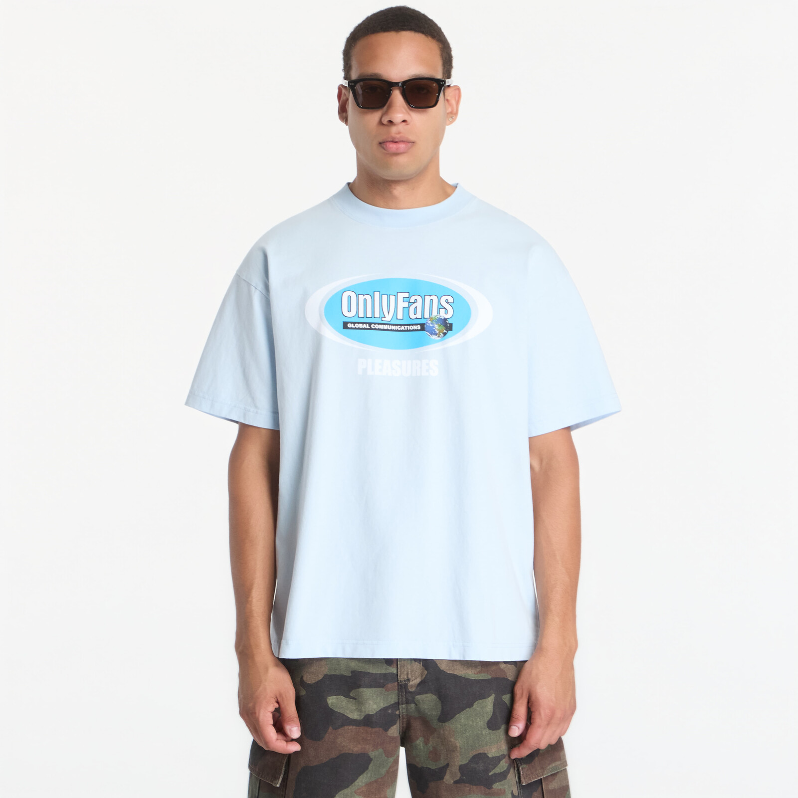 T-shirt PLEASURES x OnlyFans Communications T-Shirt Powder Blue M