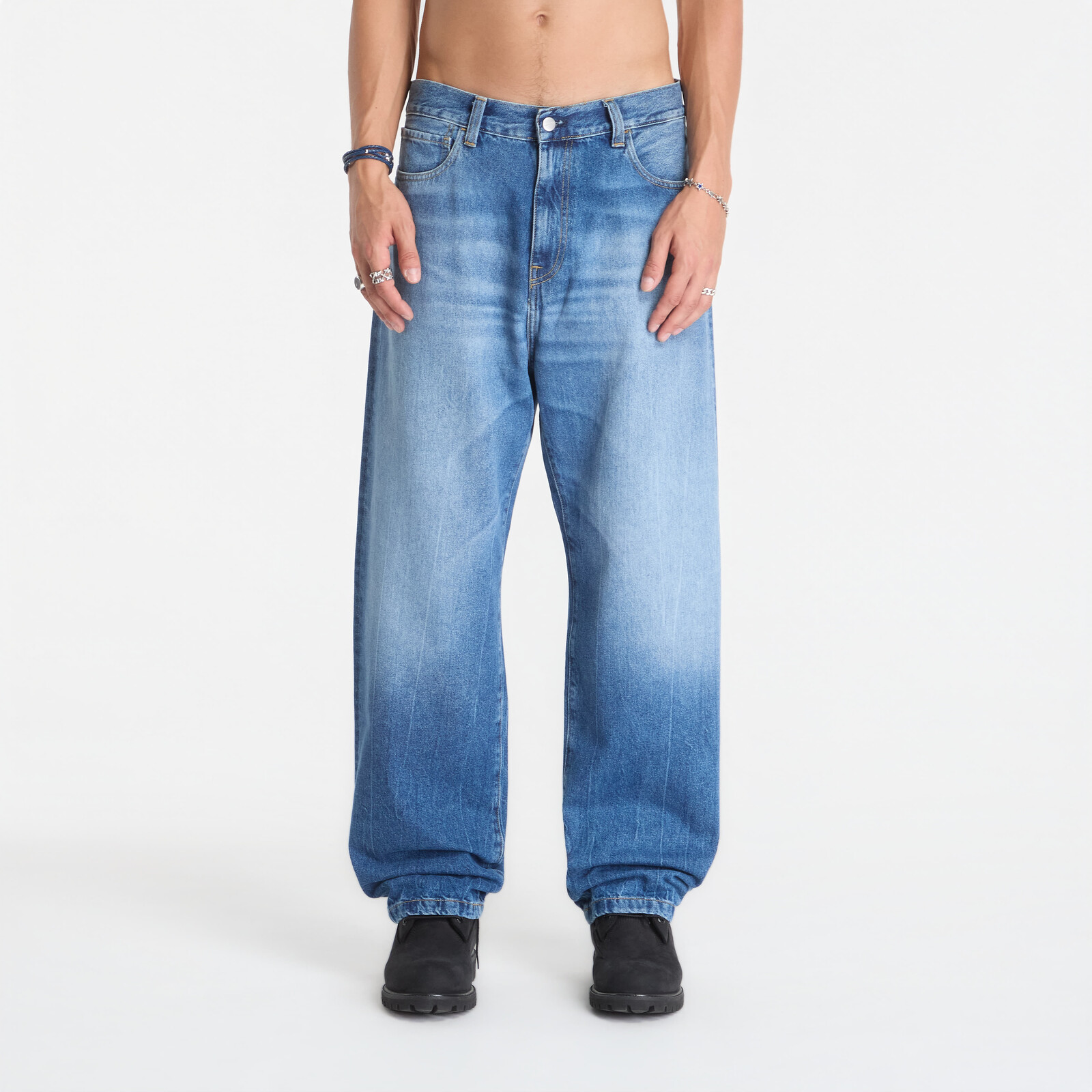 Pants Carhartt WIP Landon Pant Blue Marble Used Wash 34