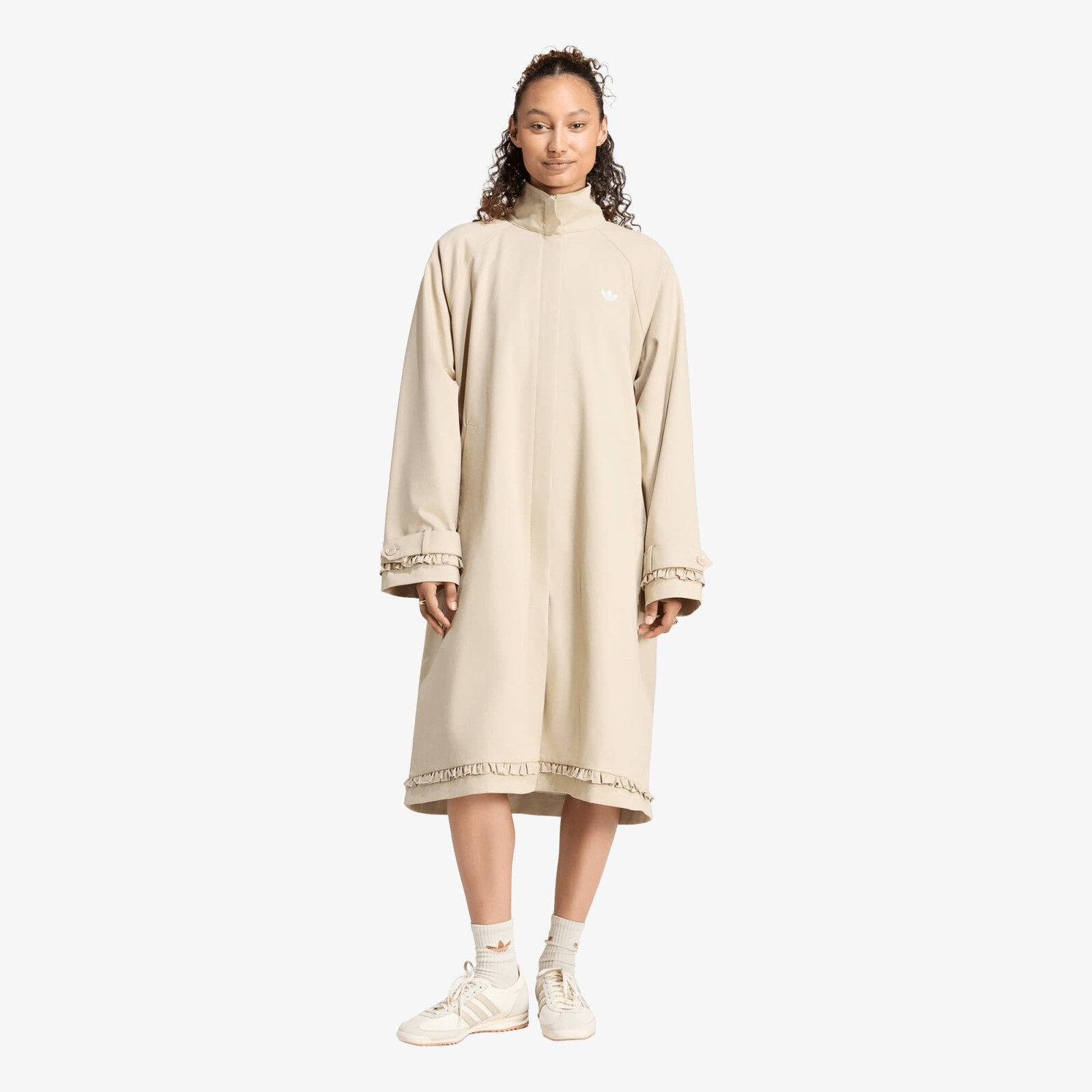 Coat adidas Pleated Track Top Coat Khaki Three L