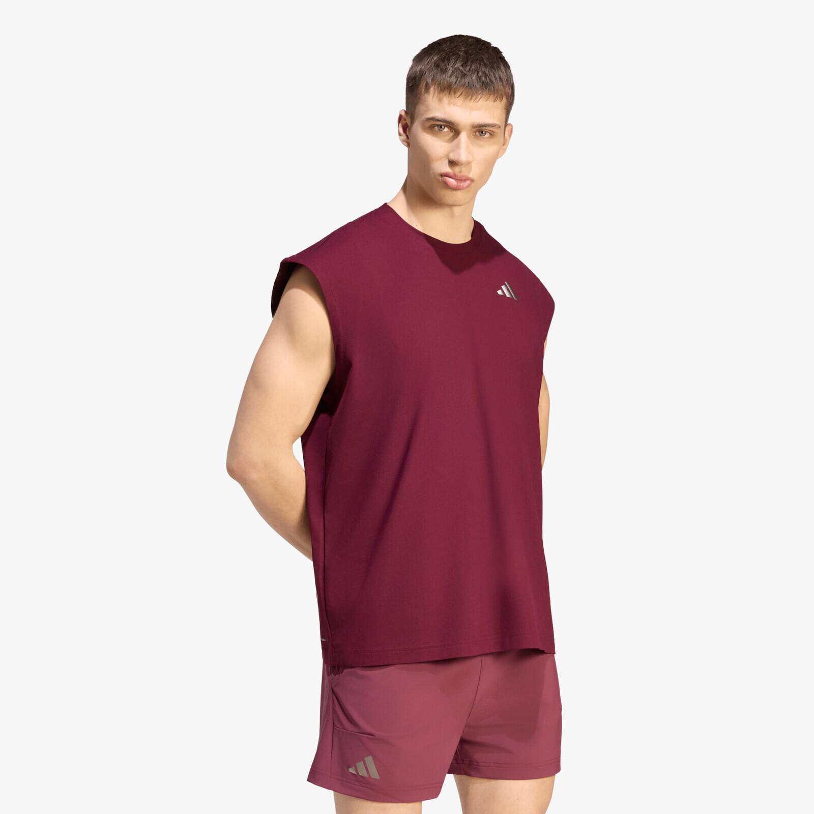 T-shirt adidas Tennis Climacool+ Oversized Sleeveless T-Shirt Maroon XL