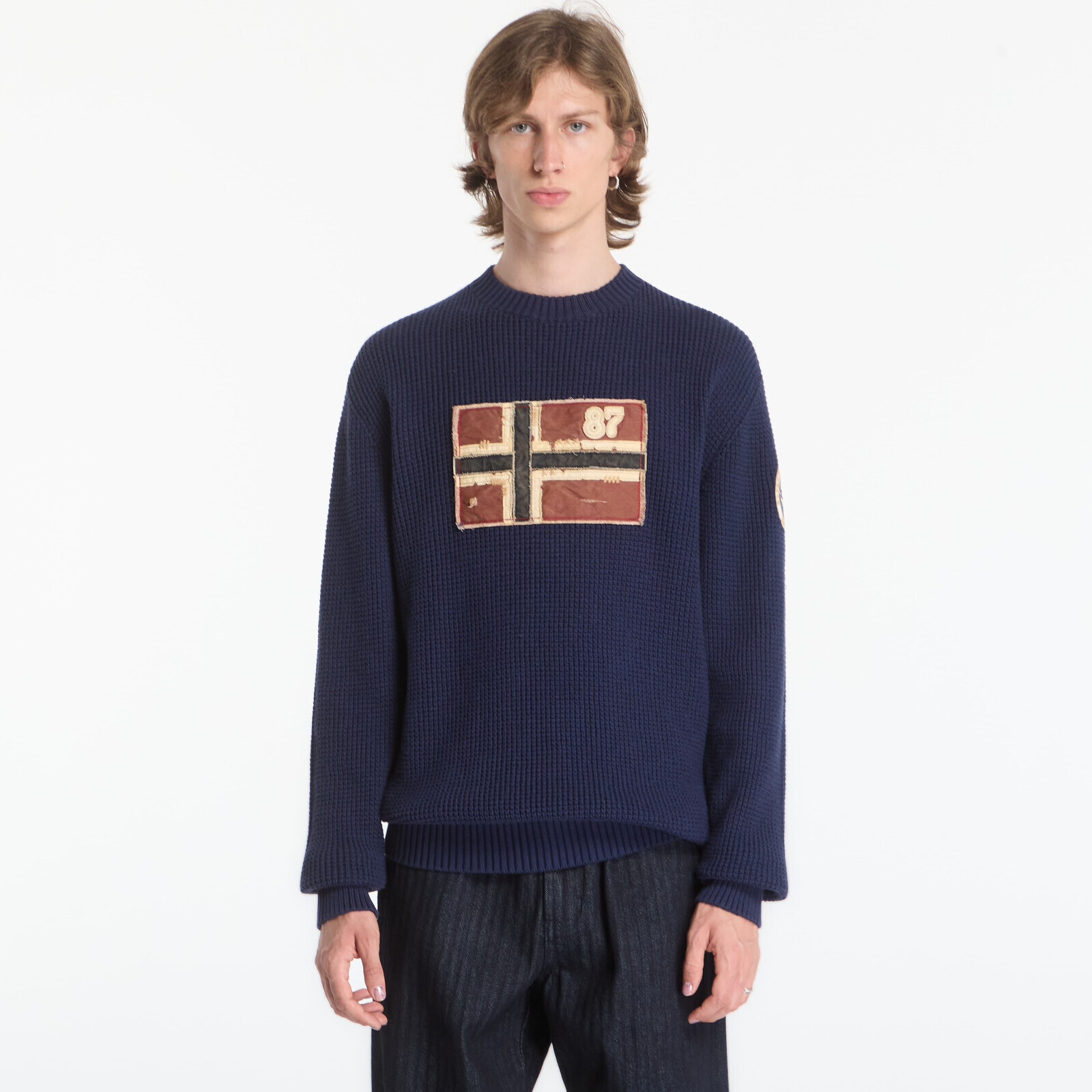 Sweater Napapijri Archive Knit Jumper Blu Marine S