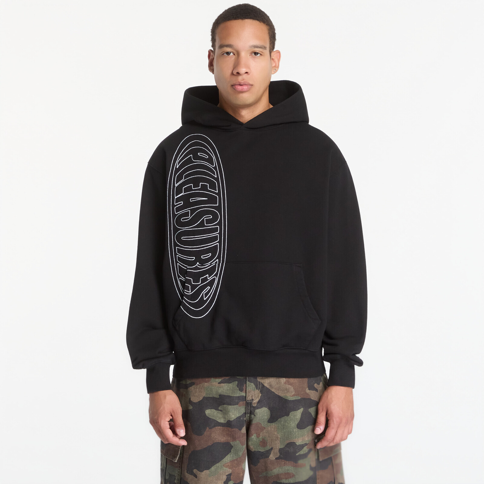 Sweatshirt PLEASURES Ellipse Hoodie Black XL