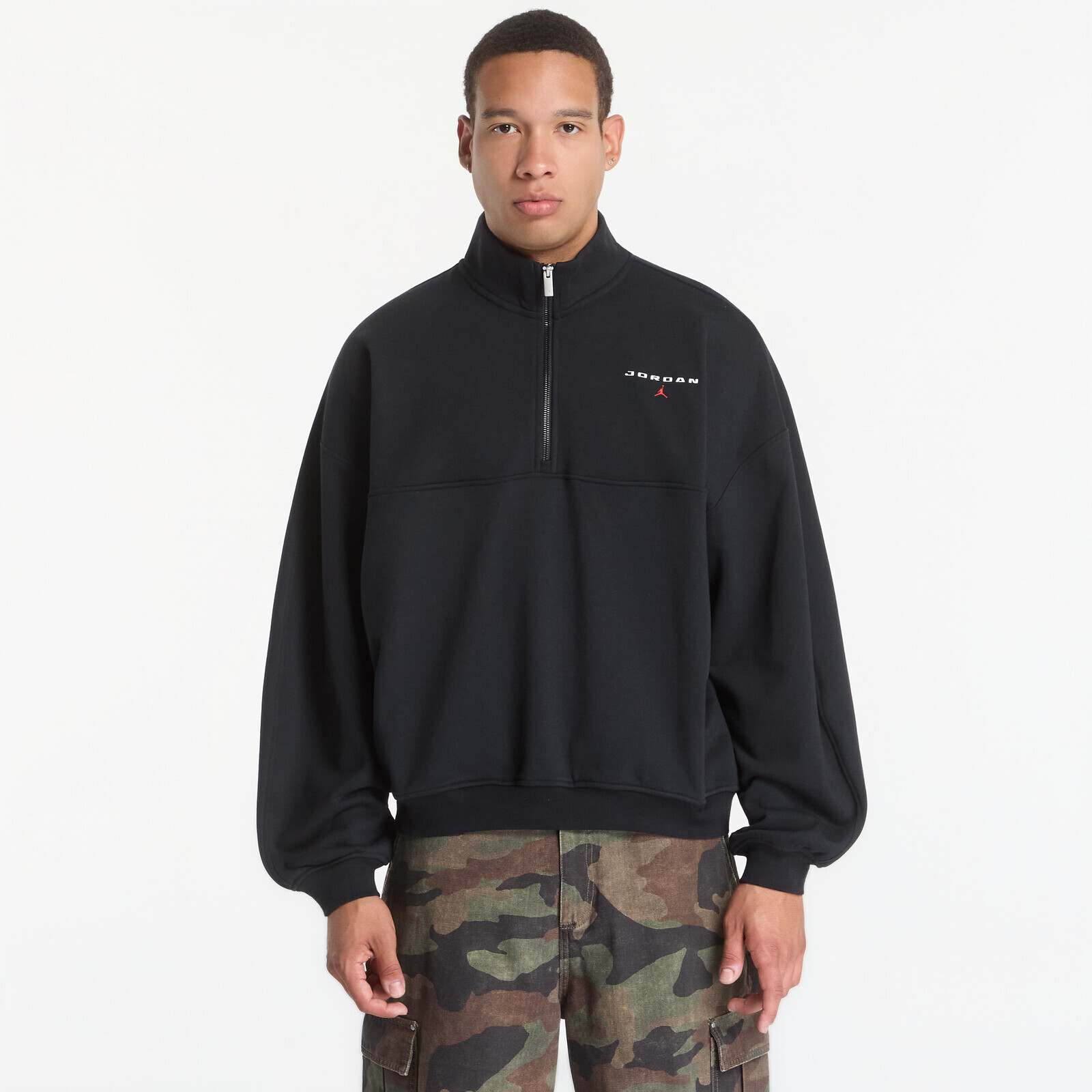 Sweatshirt Jordan Flight Fleece Men's 1/4-Zip Top Black M