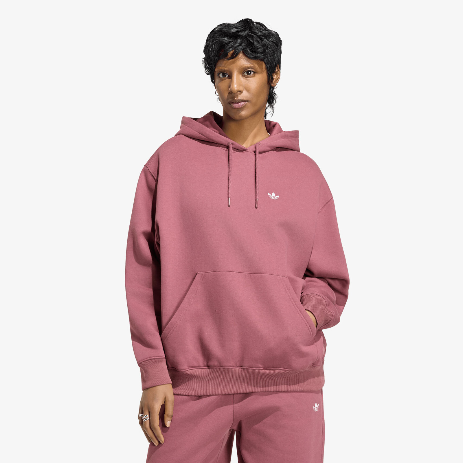 Sweatshirt adidas Essentials Oversized Fleece Hoodie Quiet Crimson S