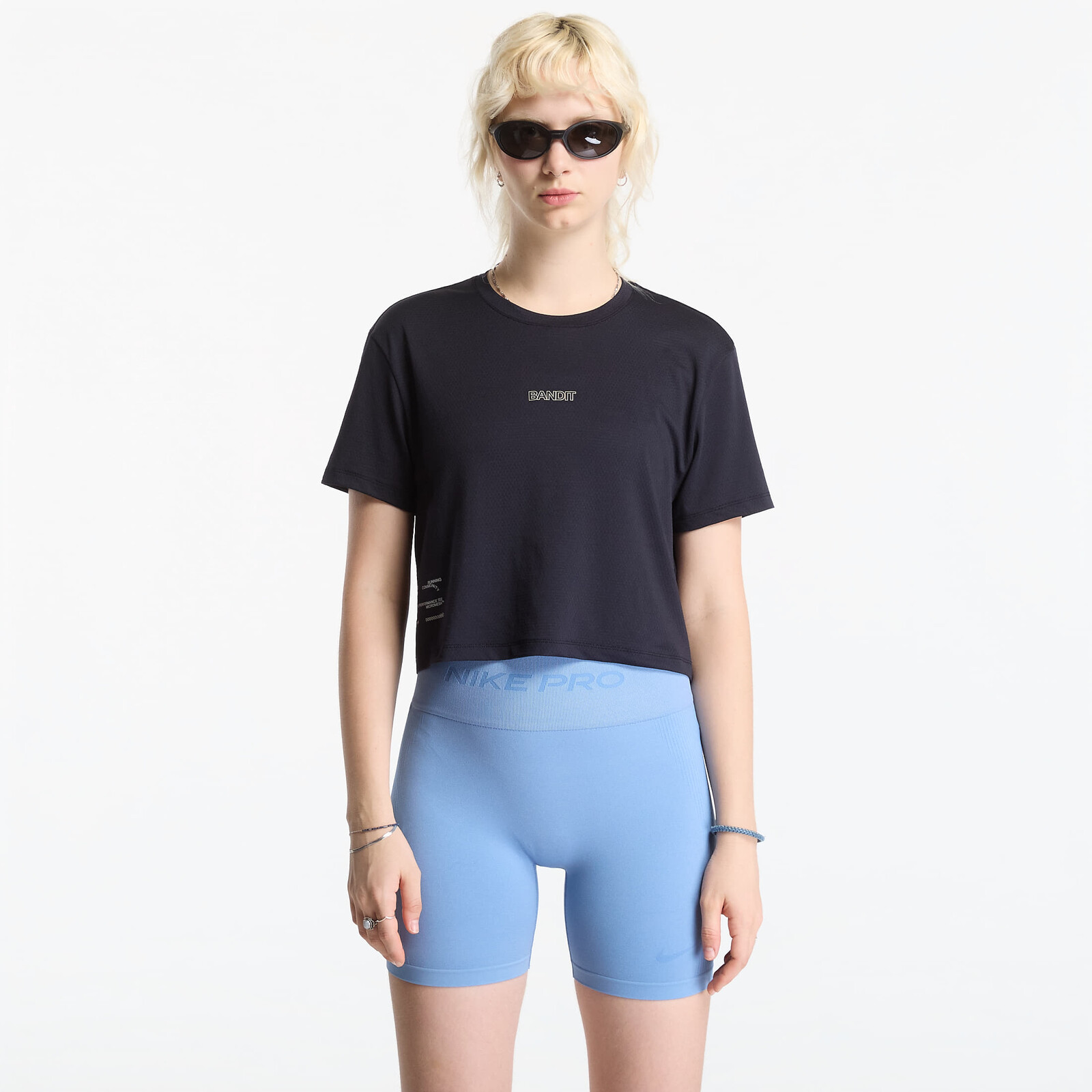T-shirt BANDIT Micromesh™ Cropped Run Tee Black S