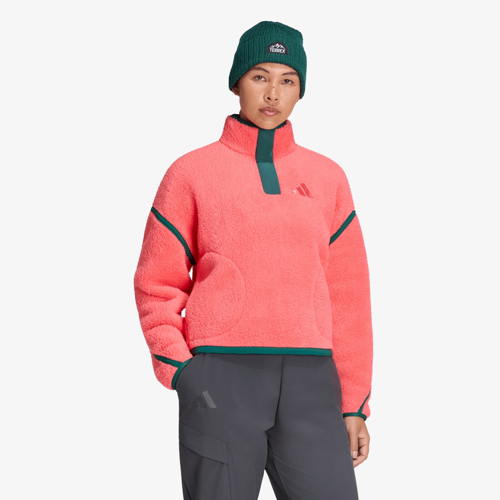 Sweatshirt adidas Terrex Multi High Pile Fleece Pullover Pure Turbo S
