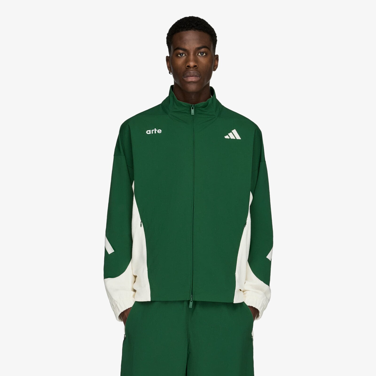 Jacket adidas x Arte Antwerp Z.N.E. Material Mix Full-Zip Tracktop Amazon Green/ Off White L