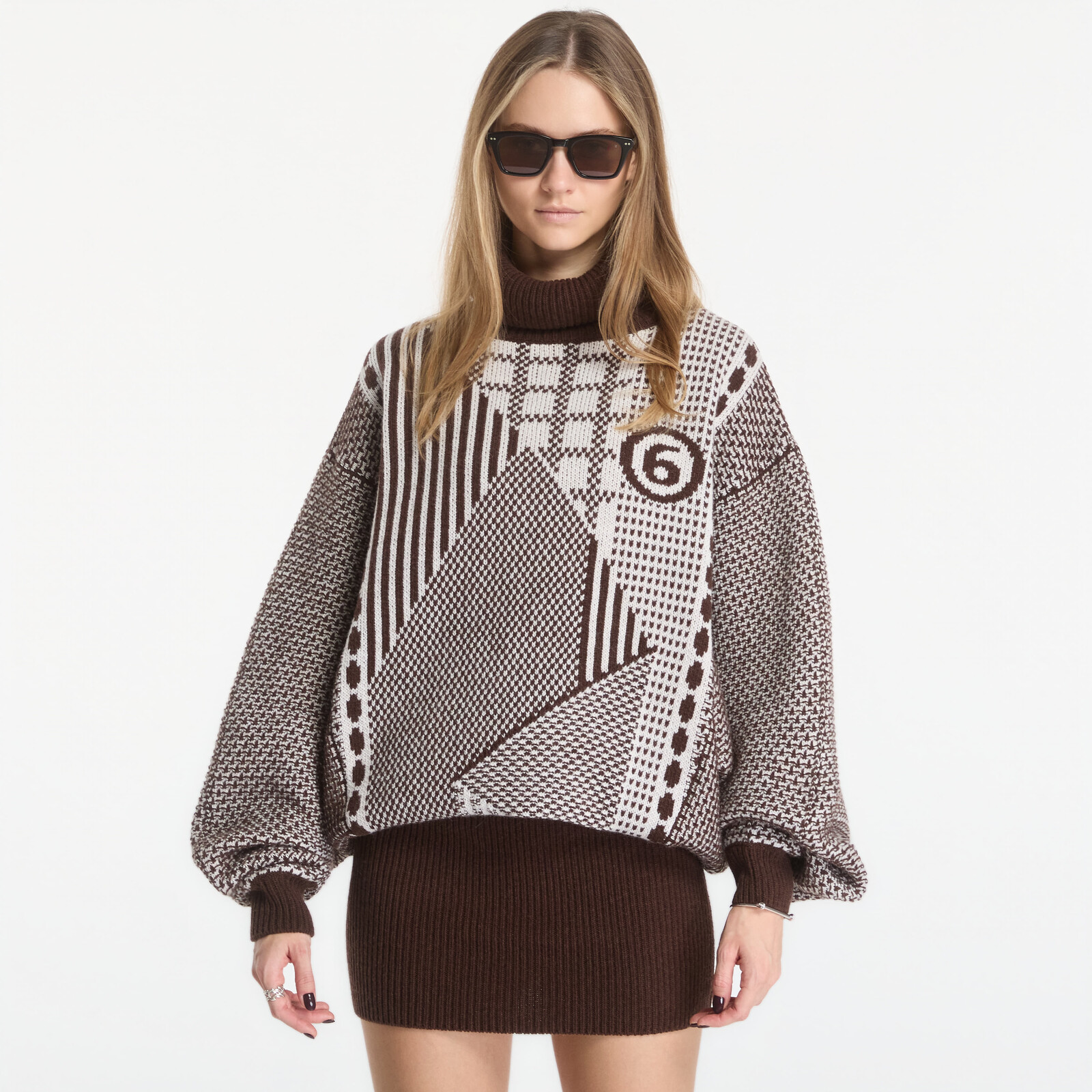 MM6 Mini Dress Brown/ Off White M