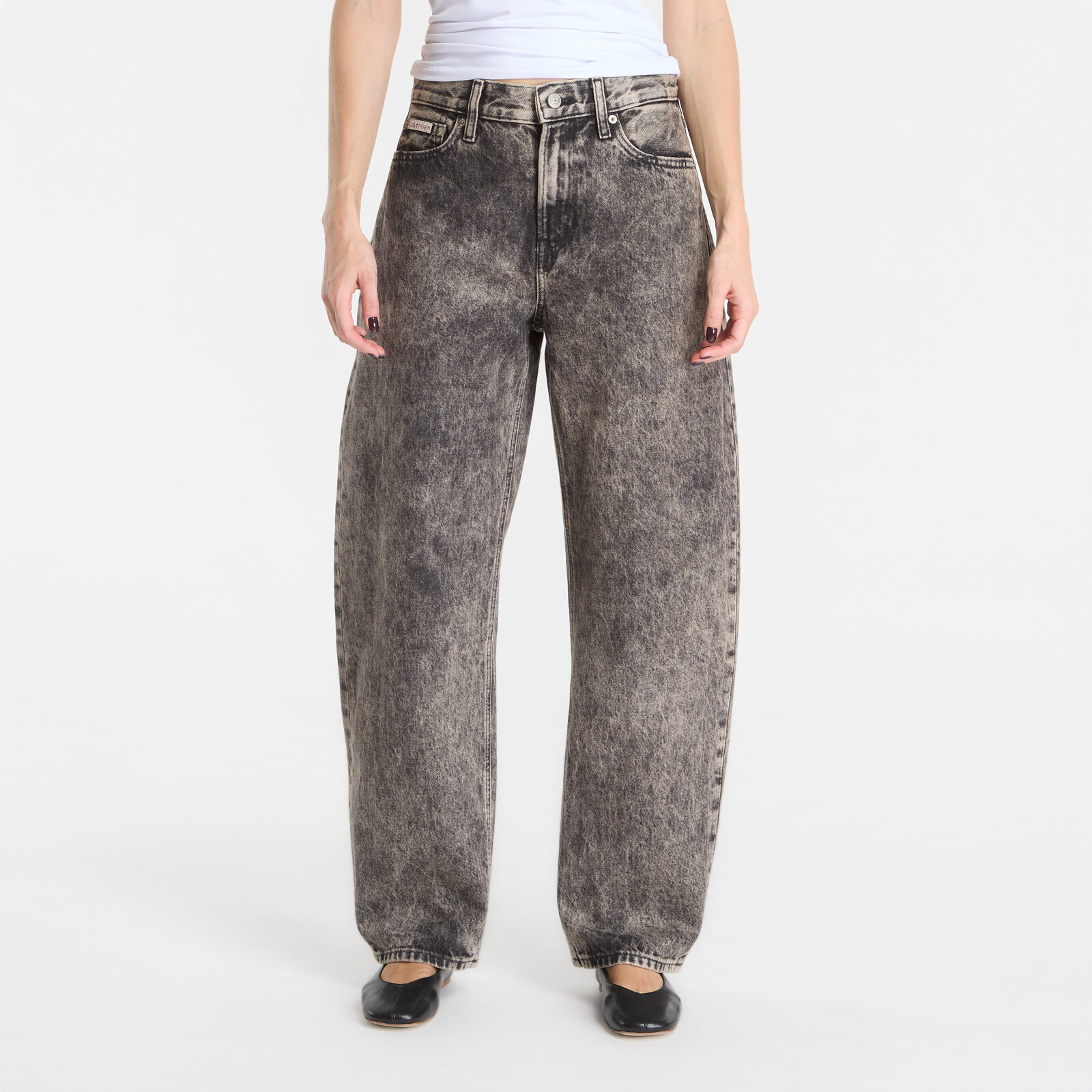 Pants Calvin Klein Relaxed Barrel Jean Black Tobacco 28