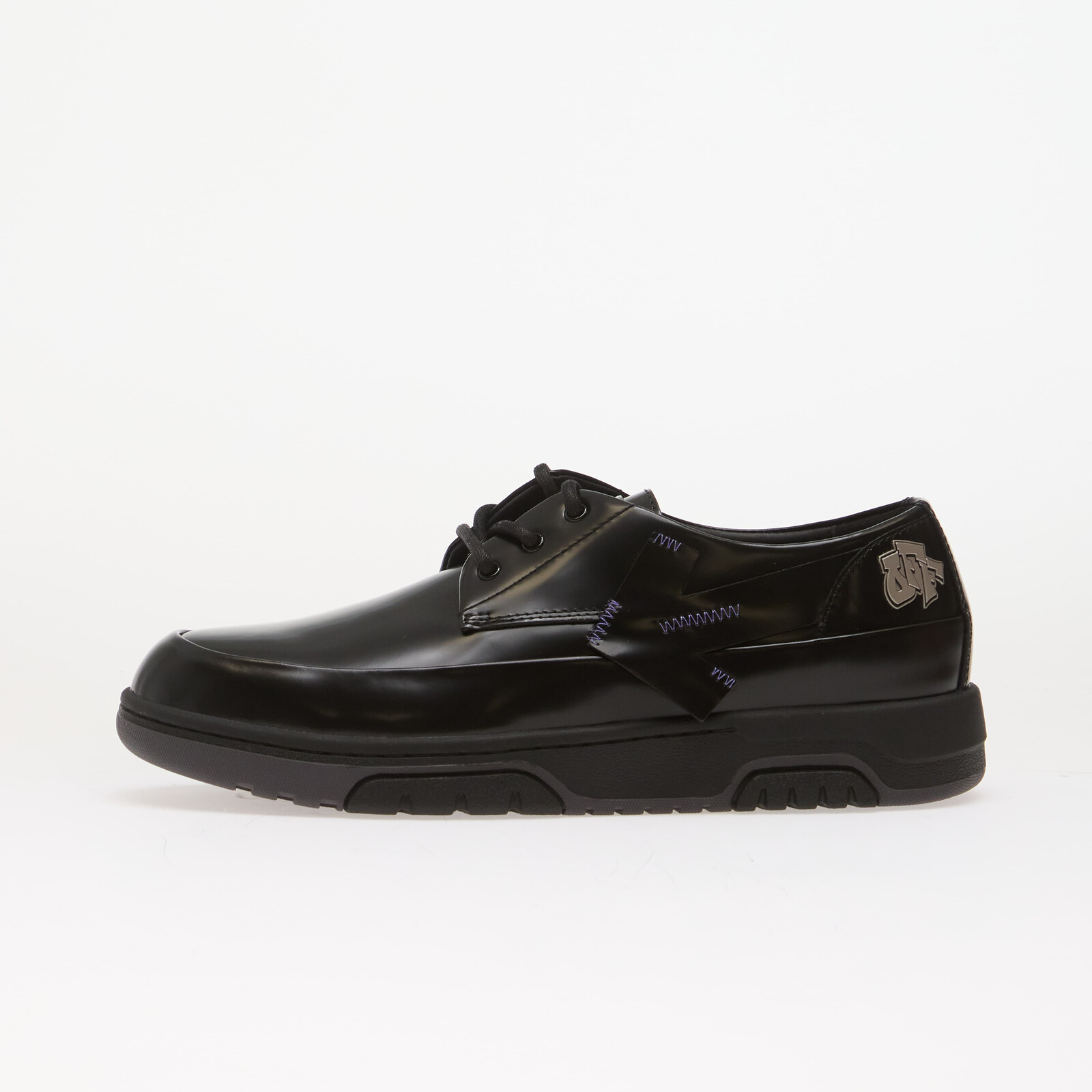 Sneakers Off-White Derby OOO Black/ Purple UK 10