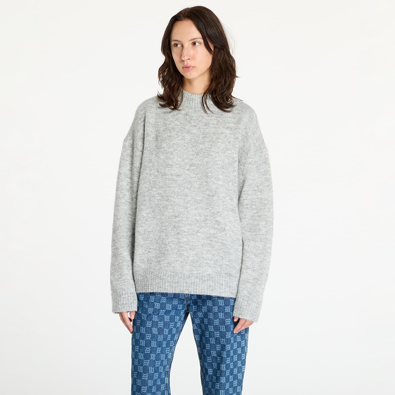 Sweater Calvin Klein Jeans Textured Loose Sweater Gray M