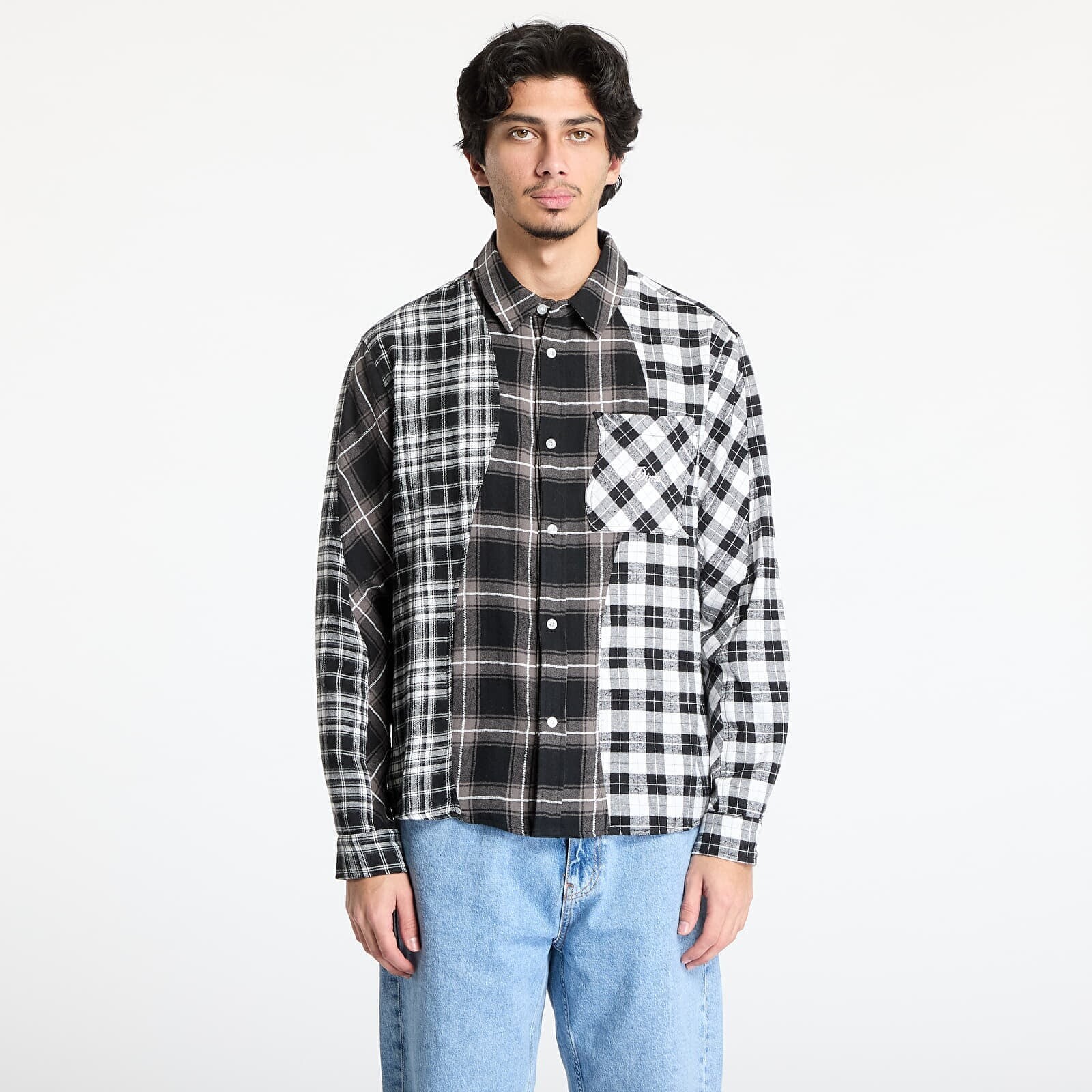 Shirt DIME Triple Plaid Shirt UNISEX Black S