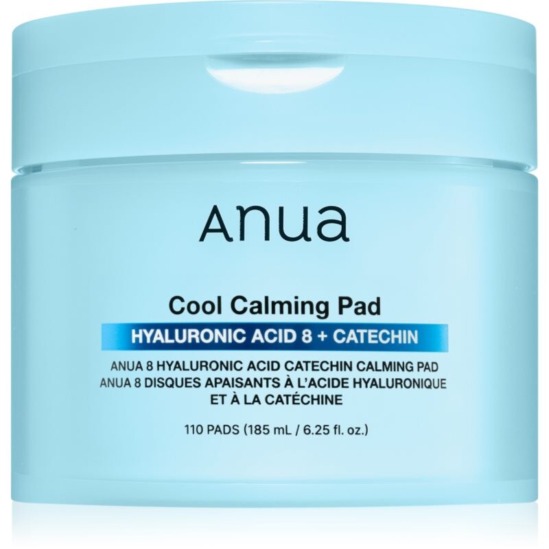 Anua 8 Hyaluronic Acid Catechin Calming Pad soothing pads with cooling effect 110 pc