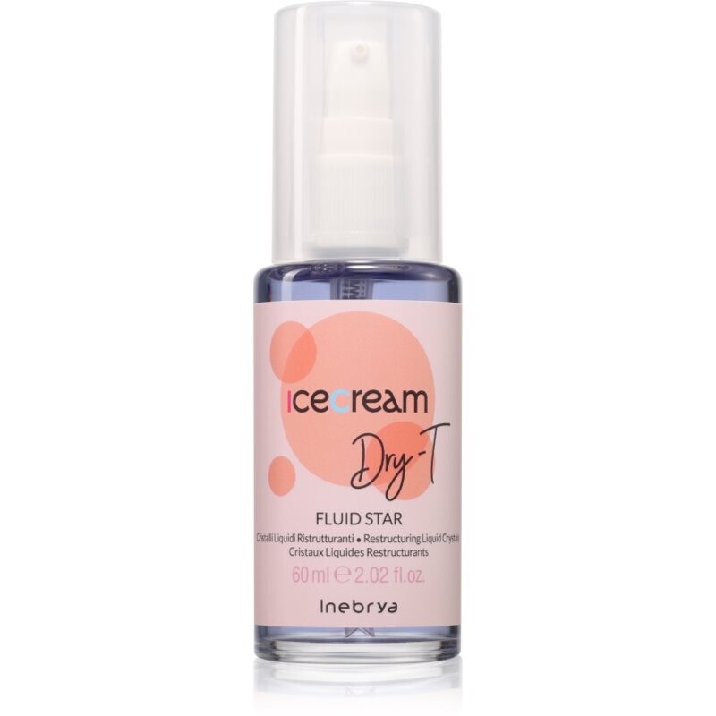 Inebrya Ice Cream Dry-T Fluid Star liquid crystals for dry and colour-treated hair 60 ml