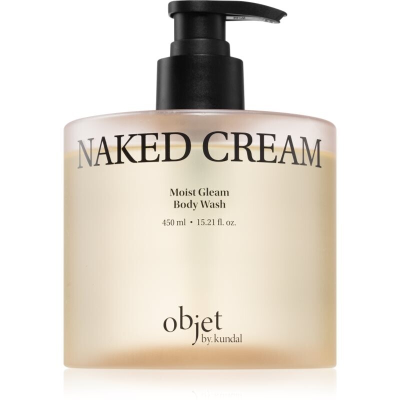 KUNDAL Objet Moist Gleam Body Wash perfumed shower gel for intensive hydration with aroma Naked Cream 450 ml