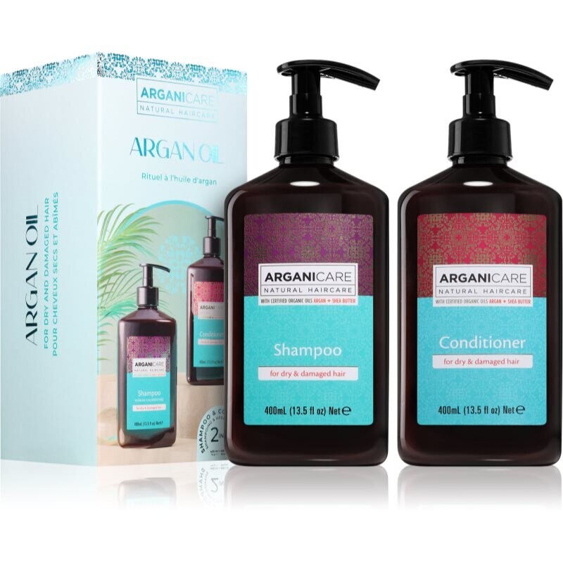 Arganicare Argan Oil Set gift set for dry and damaged hair 1 pc
