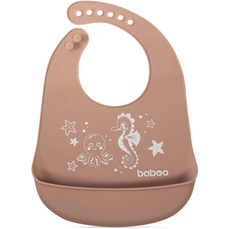 Baboo Silicone Bib baby bib Au Naturale, 4m+ 1 pc