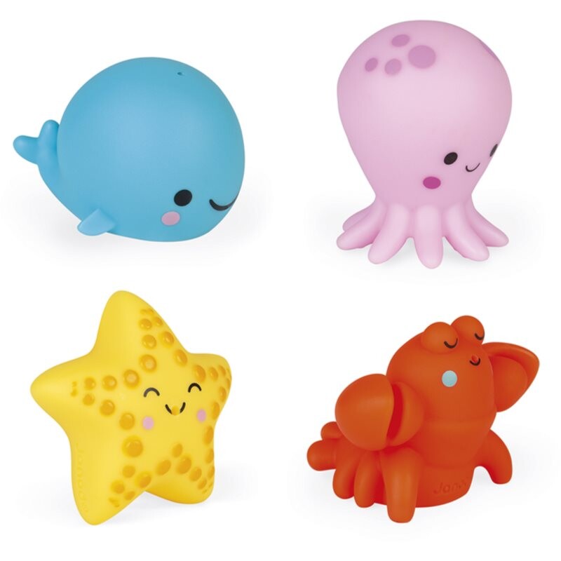 Janod 4 Squirters bath toy 10m+ 4 pc