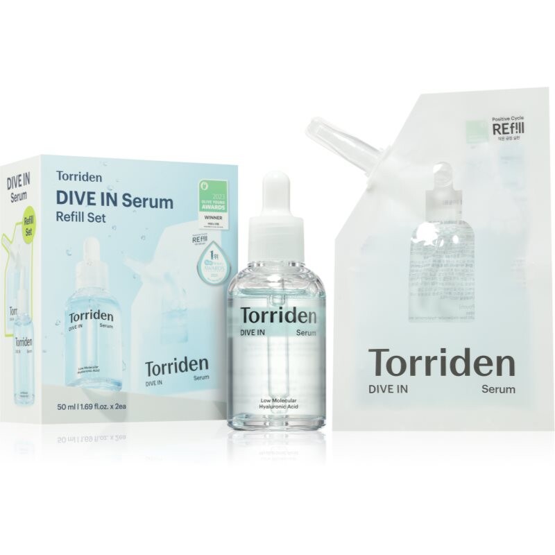 Torriden Dive In Serum Refill Set intensely hydrating serum with a brightening effect + one refill 2x50 ml