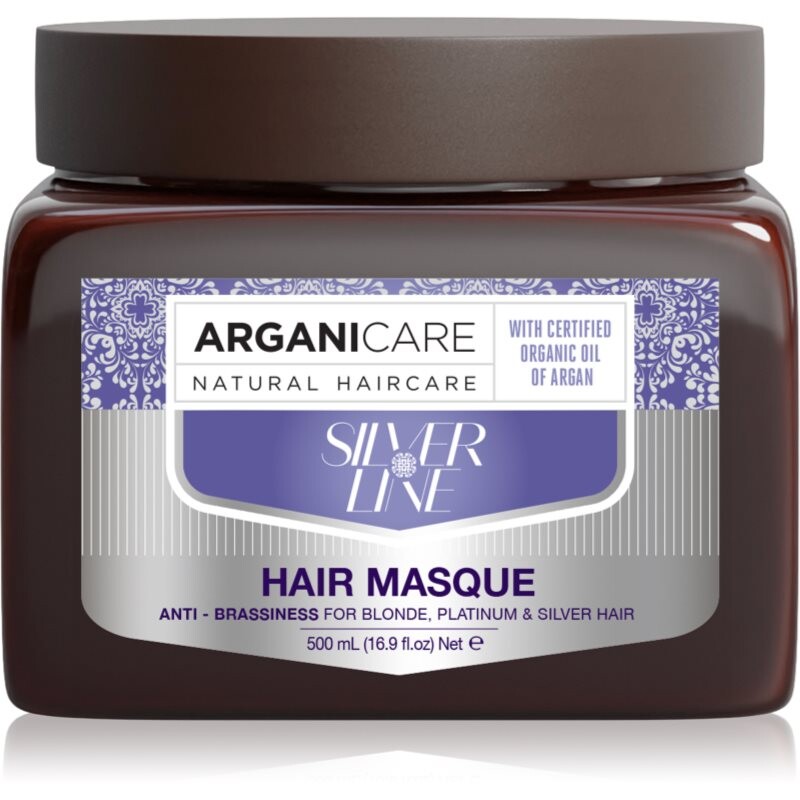 Arganicare Silver Hair Mask hair mask neutralising yellow tones 500 ml