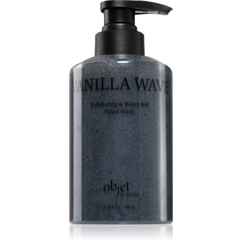KUNDAL Objet Exfoliating & Waterfull Hand Wash nourishing liquid hand soap with an exfoliating effect with aroma Vanilla Wave 380 ml
