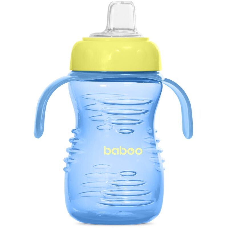 Baboo Cup with Silicone Spout cup with straw Blue, 6m+ 260 ml