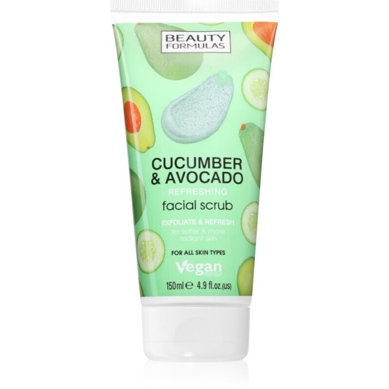 Beauty Formulas Cucumber & Avocado face exfoliator 150 ml