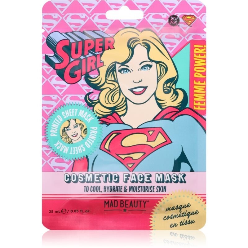 Mad Beauty DC Femme Power Supergirl moisturising face sheet mask 25 ml