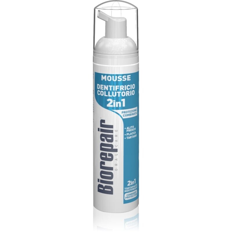 Biorepair Combined Protection 2v1 2-in-1 oral care foam for cleaning teeth and gums without toothbrush or water for teeth 75 ml