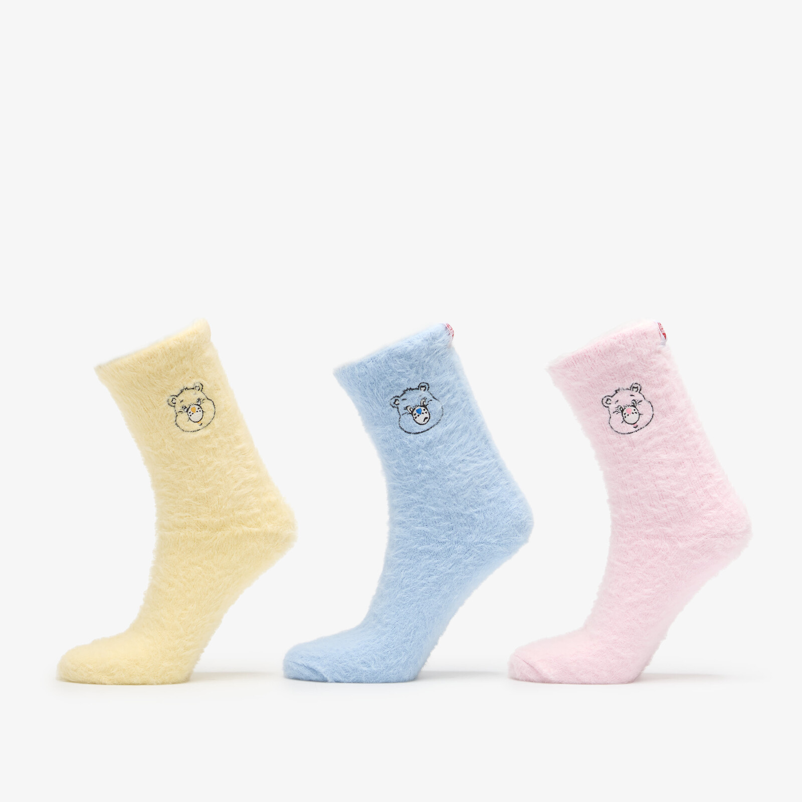 adidas Originals Care Bear Crew Sock 3 Pairs Clear Pink/ Clear Sky/ Almost Yellow XS