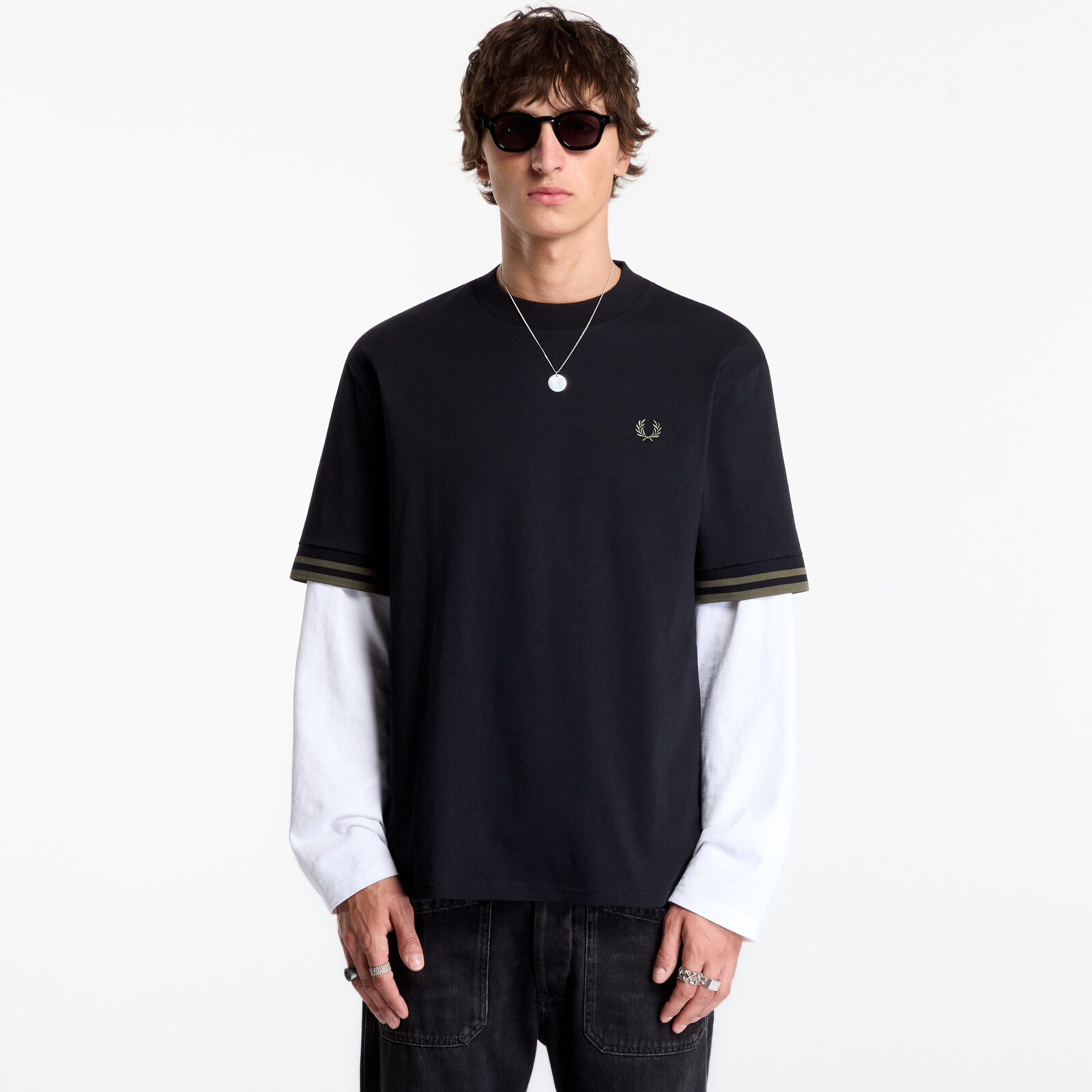 T-shirt FRED PERRY Bold Tipped Tshirt Black L
