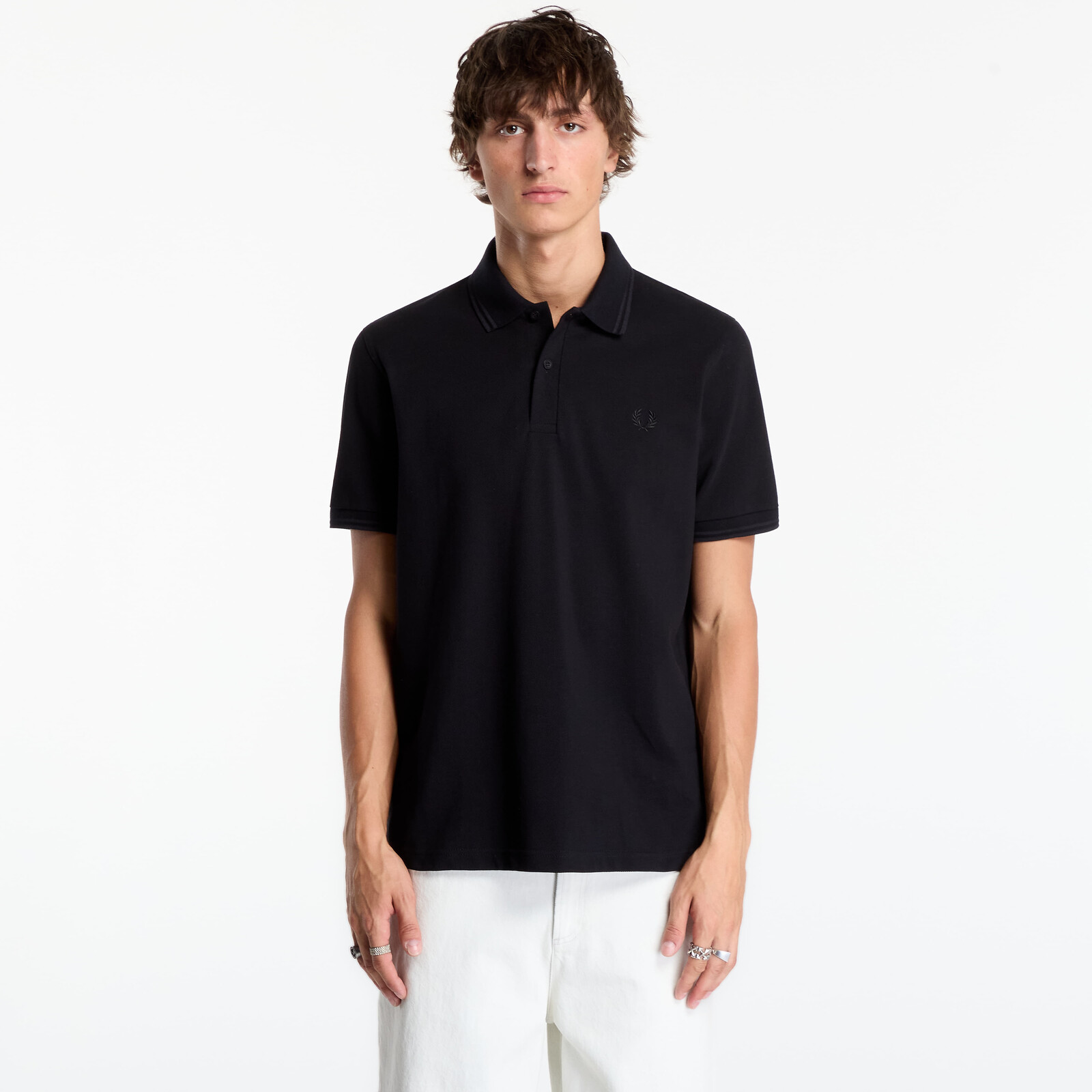 T-shirt FRED PERRY Twin Tipped Fred Perry Shirt Black 44