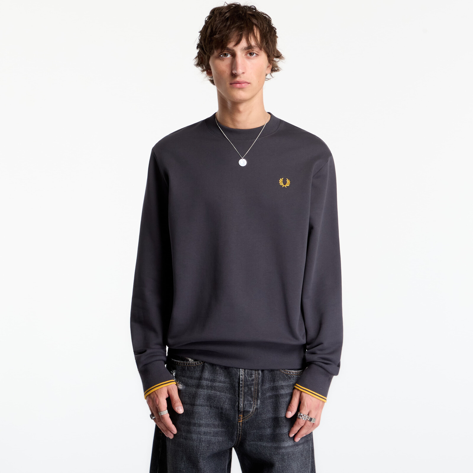 Sweatshirt FRED PERRY Crew Neck Sweatshirt Grey XL