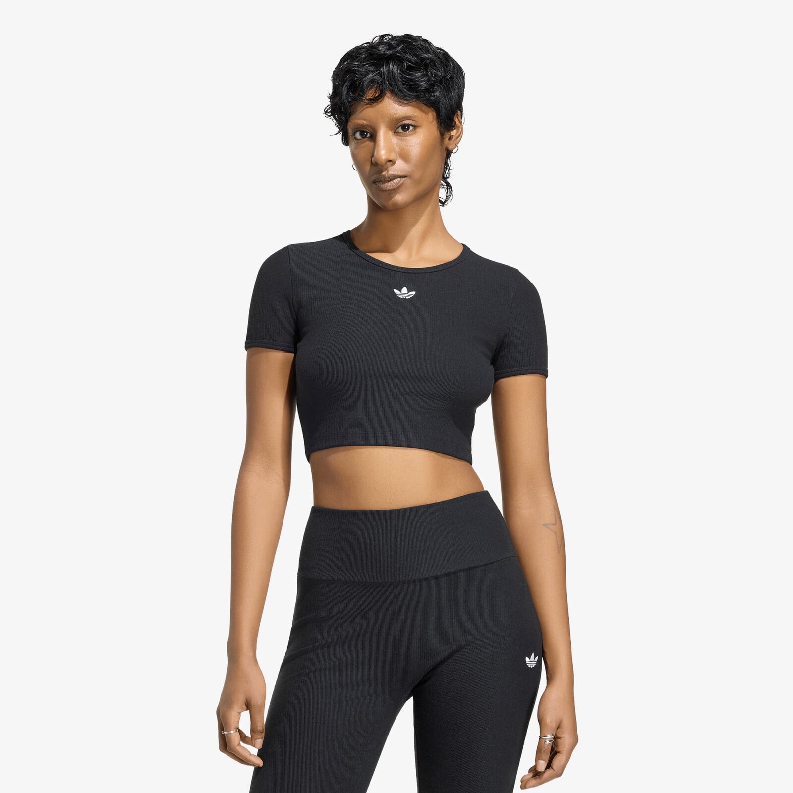 T-shirt adidas Essentials Rib T-Shirt Black M