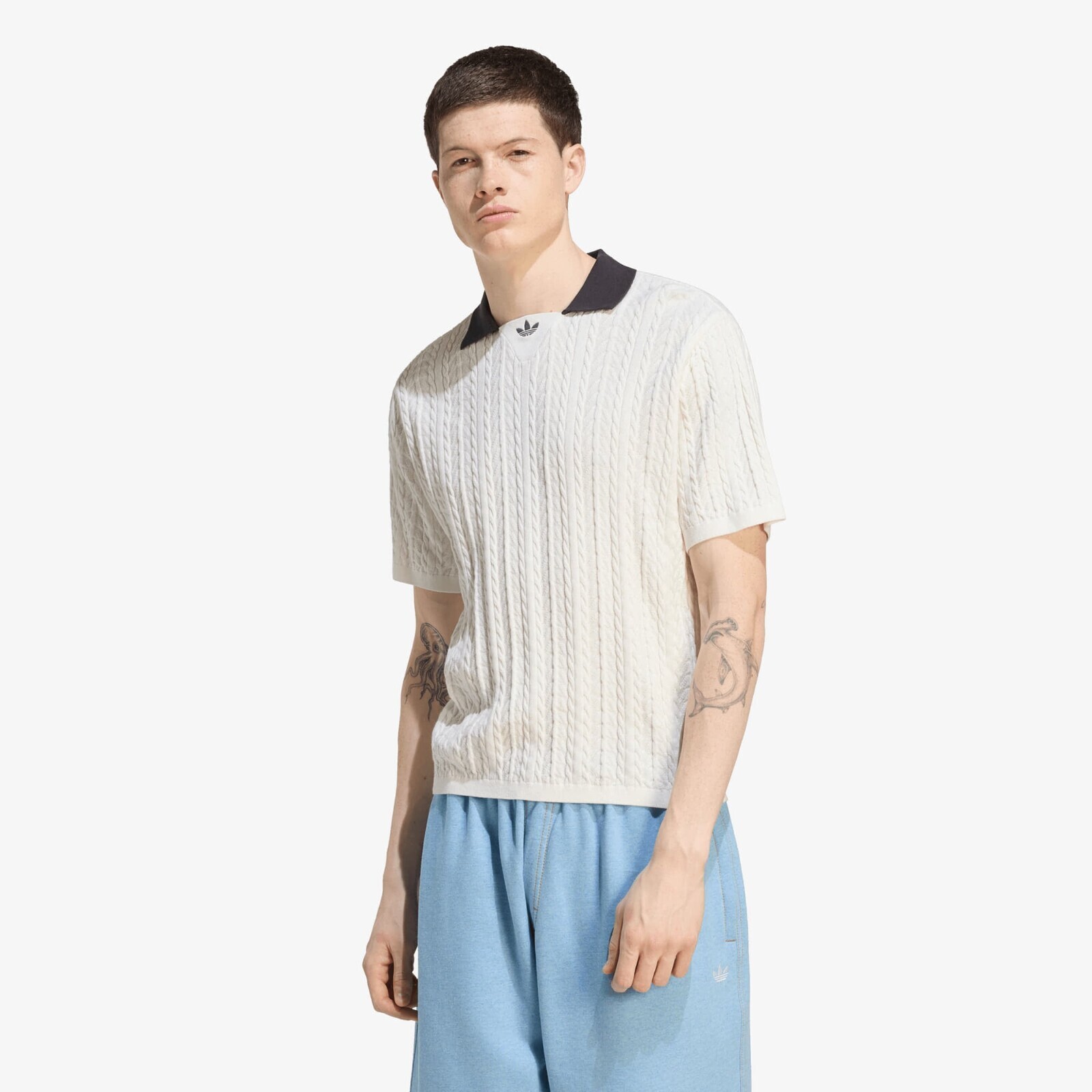 T-shirt adidas Cable Knit Football Jersey Cloud White L