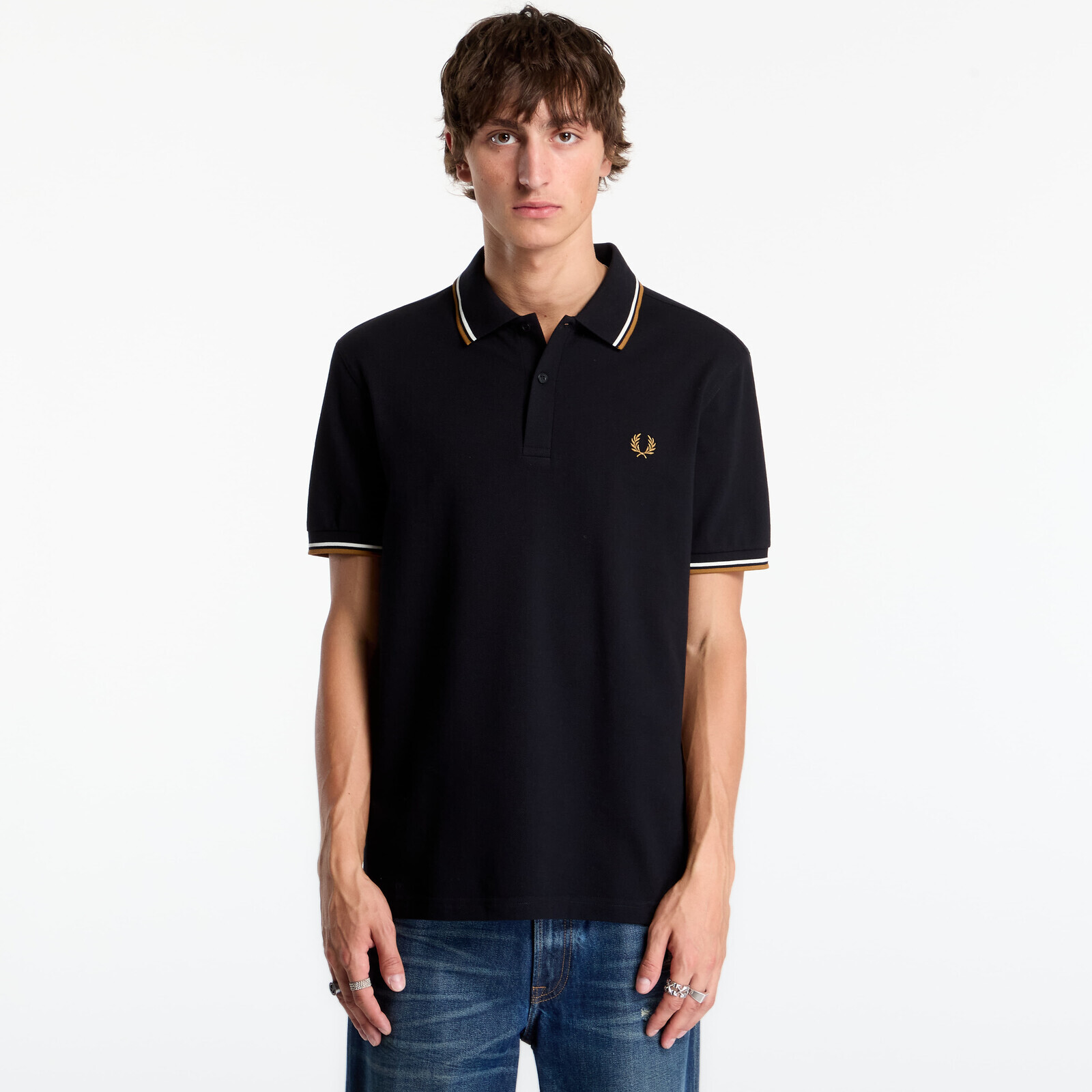 T-shirt FRED PERRY Twin Tipped Fred Perry Shirt Black M