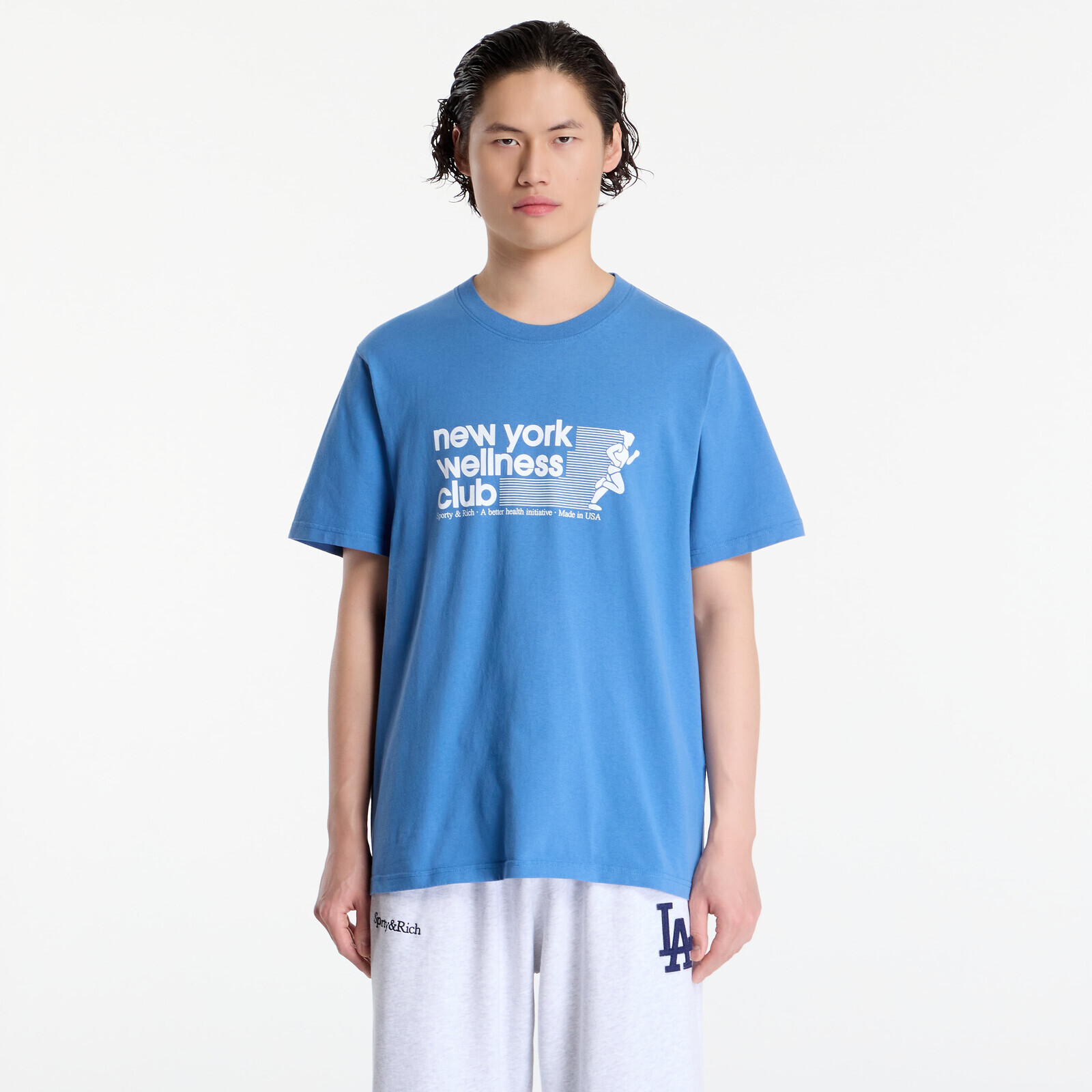 T-shirt Sporty & Rich USA Wellness Club Tshirt UNISEX Dusty Blue M