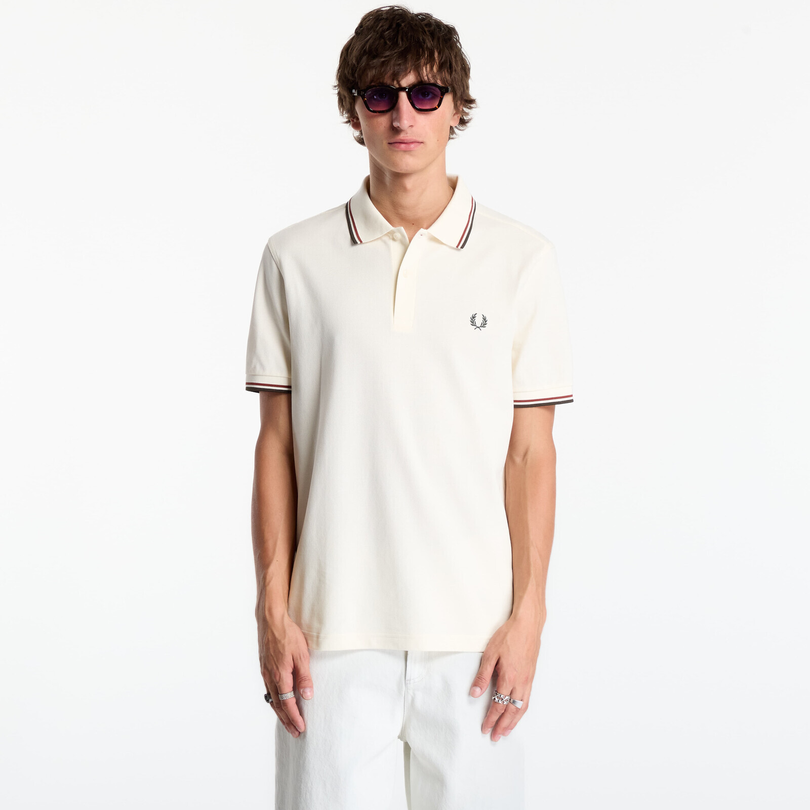 T-shirt FRED PERRY Twin Tipped Fred Perry Shirt Beige XL