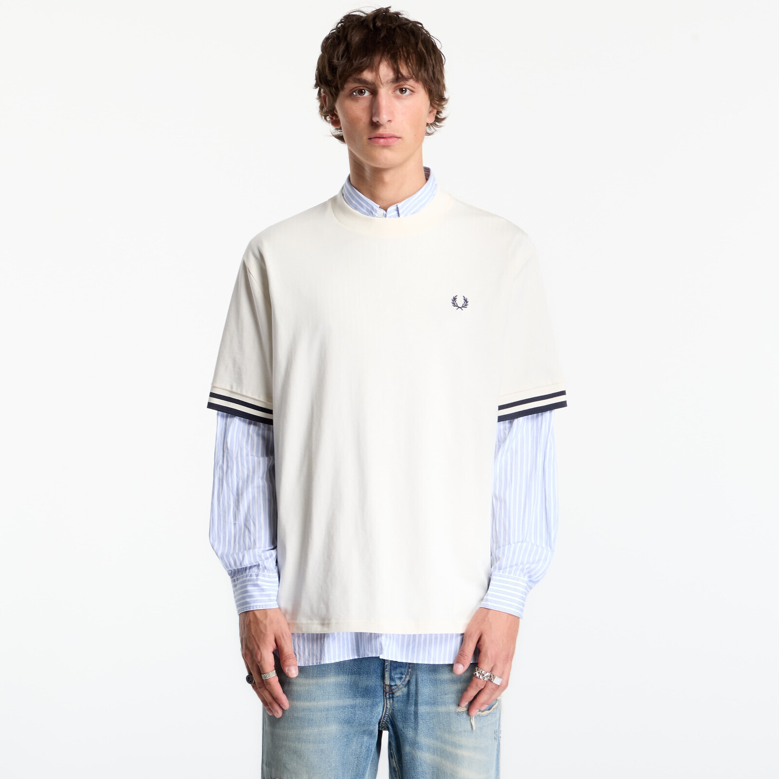 T-shirt FRED PERRY Bold Tipped Tshirt Ecru XL