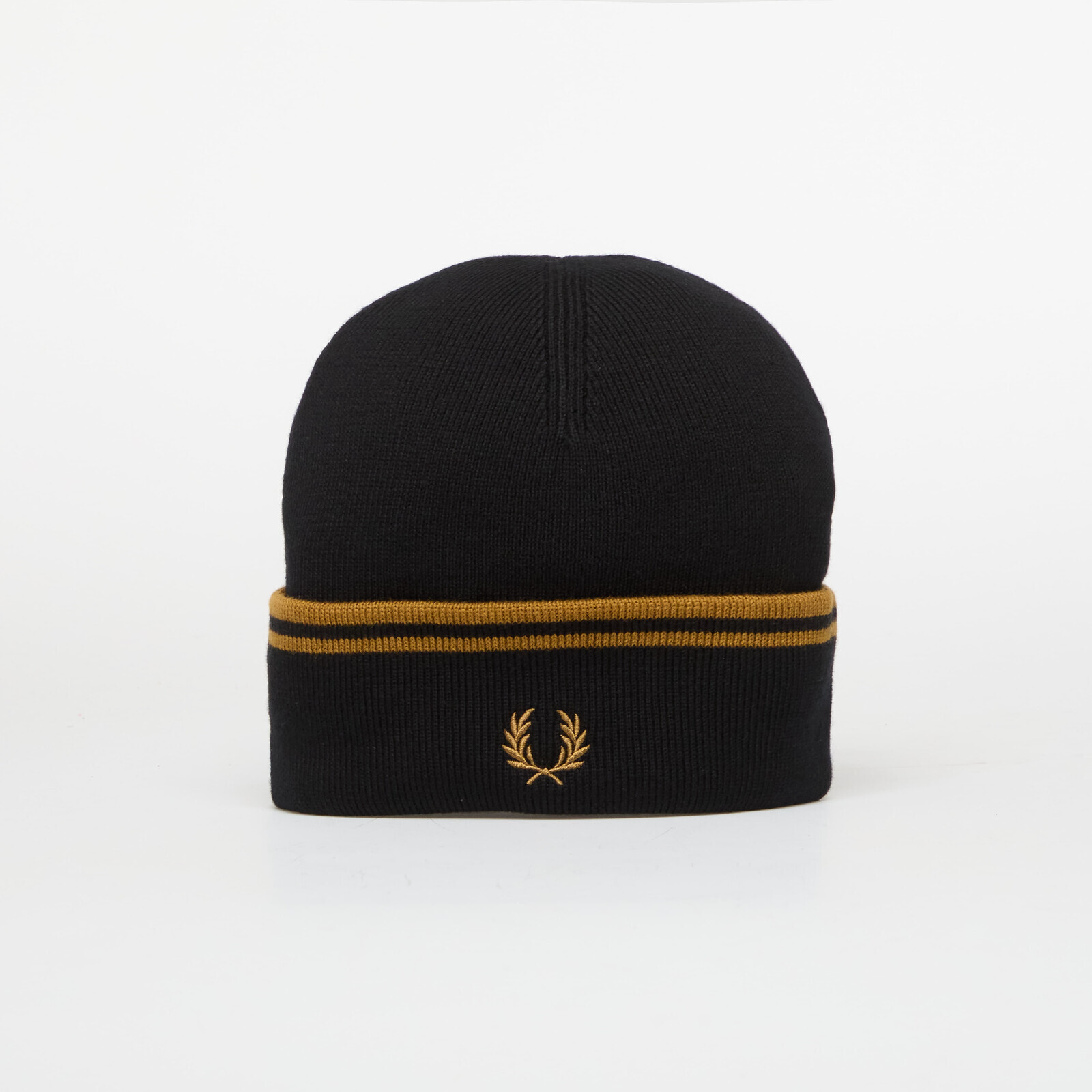 FRED PERRY Twin Tipped Merino Wool Beanie Black/Caramel Universal