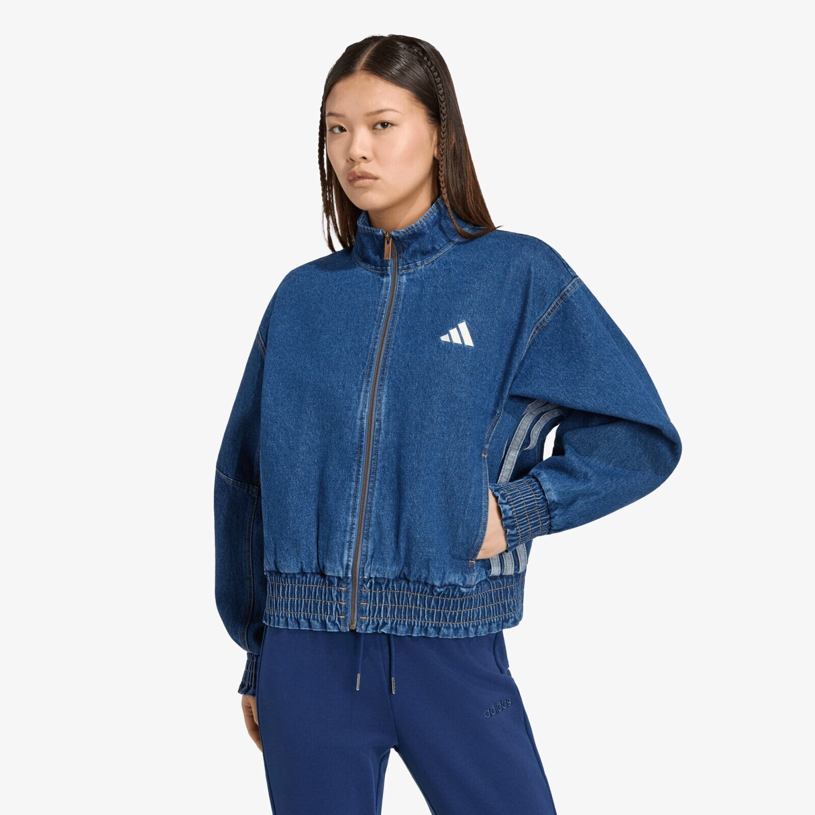 Jacket adidas Stadium Washed Denim Loose Fit Jacket Preloved Ink S
