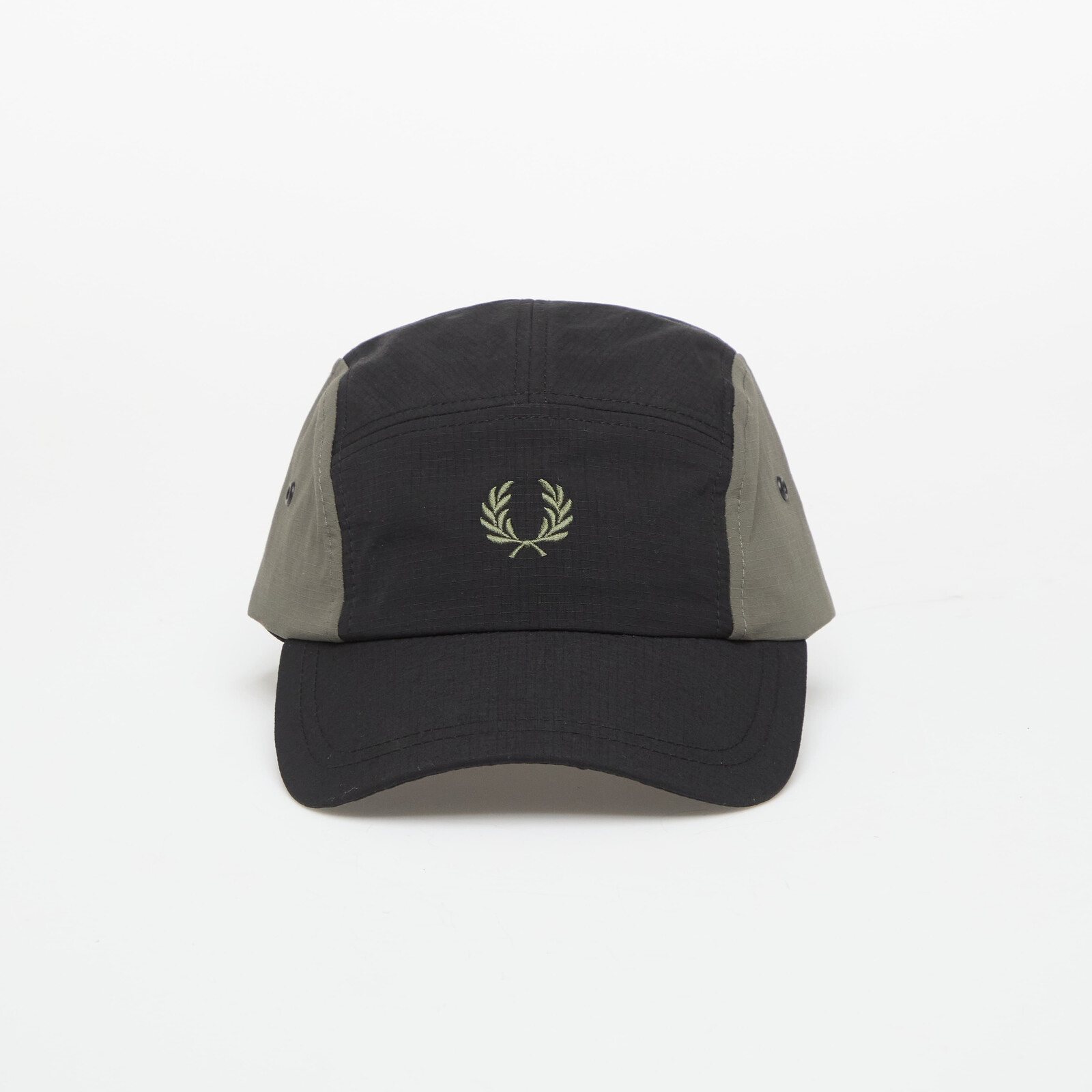 FRED PERRY Blocked 5 Panel Ripstop Cap Black Universal