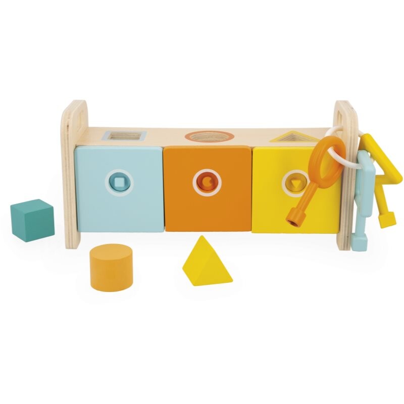 Janod Shape Sorter Box with Keys activity puzzle toy 18m+ 1 pc
