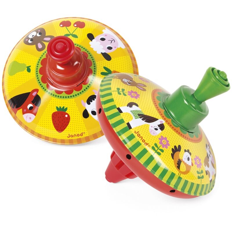 Janod Farm Spinning Top musical toy 2y+ 1 pc