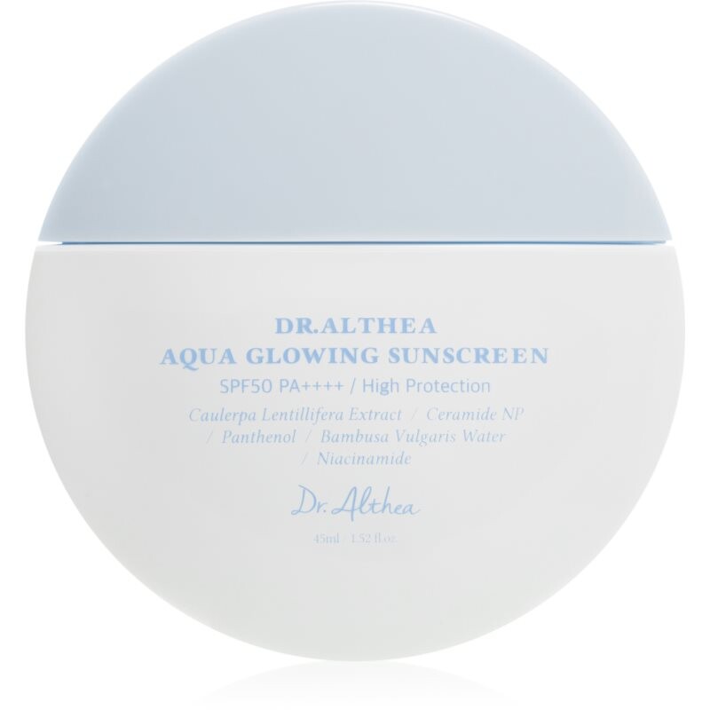 Dr. Althea Aqua Glowing Sunscreen protective facial cream for intensive hydration SPF 50+ 45 ml