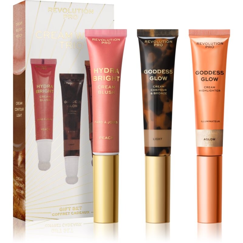 Revolution PRO Cream Wand Trio gift set for the face shade Light