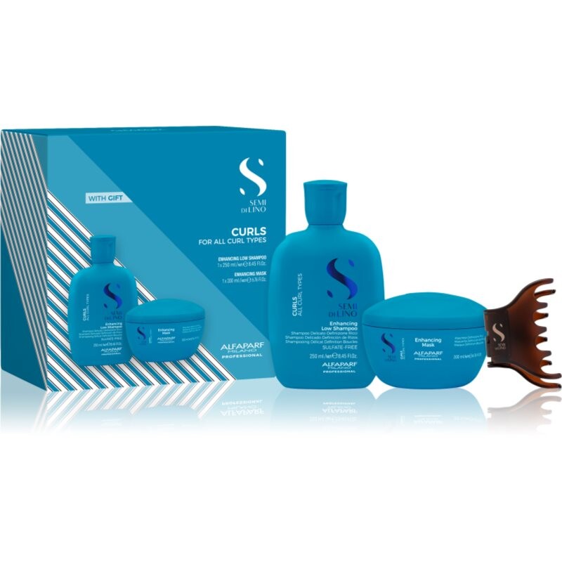 Alfaparf Milano Semi Di Lino Curls Duo Kit gift set 3 pc