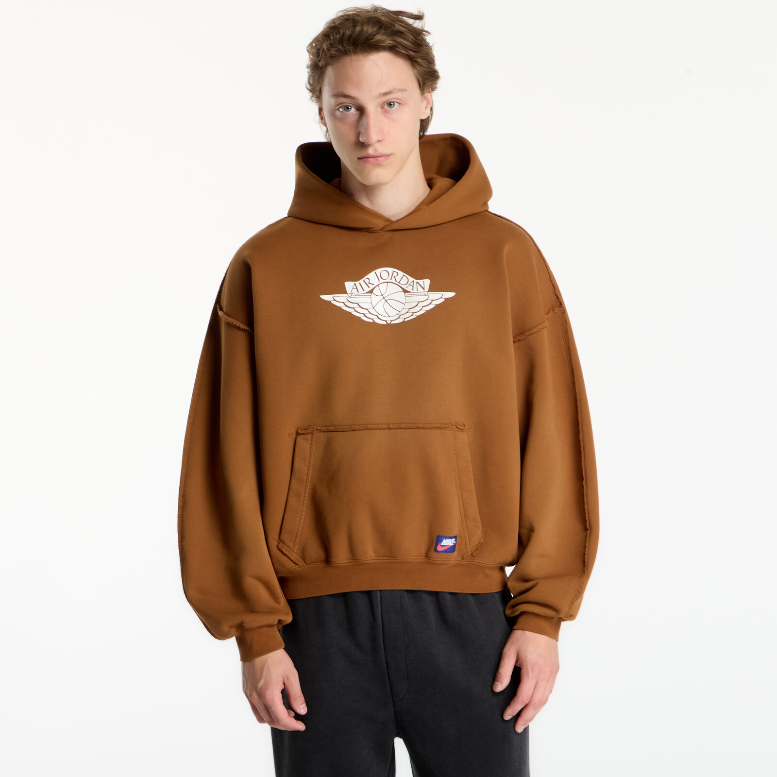 Sweatshirt Jordan Flight Wings Men's Fleece Pullover Hoodie Lt British Tan/ Sail XL